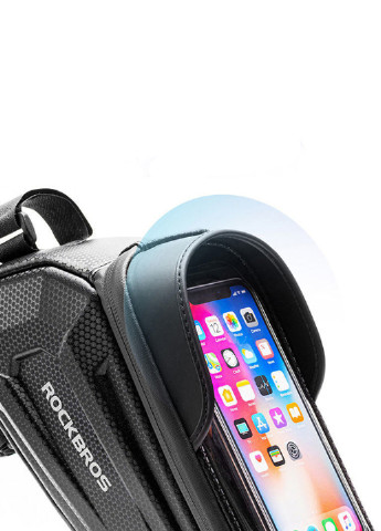 Велосипедна сумка 1.7л на раму для смартфона з козирком / Велосумка B68 Rockbros (252744469)