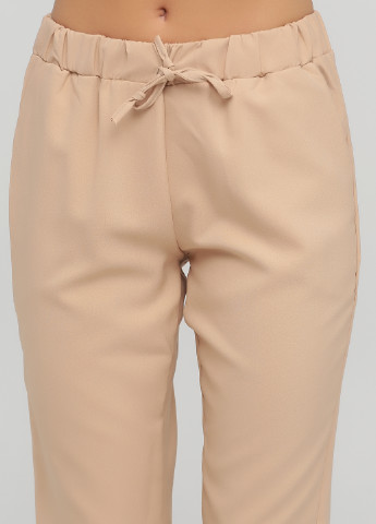 Светло-бежевые кэжуал демисезонные укороченные брюки Trendyol