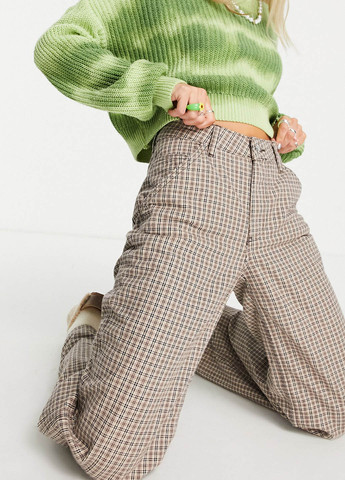 Бежевые кэжуал демисезонные прямые брюки Asos