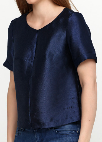 Синяя летняя блуза Mohito