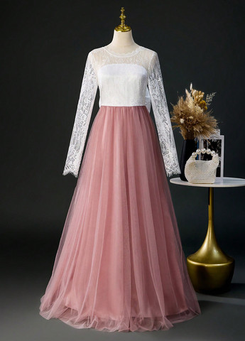 Темно-розовое платье SHEIN (343316847)