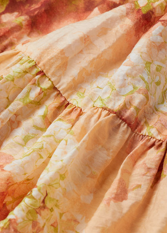 Пудрова кежуал сукня а-силует H&M з квітковим принтом