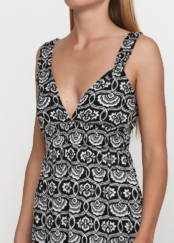 Чорно-білий кежуал сукня Ondade Mar з абстрактним візерунком