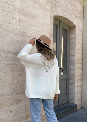 Молочний демісезонний пуловер пуловер No Brand