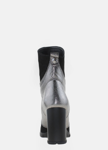 Осенние ботинки r00713b черный-серебро Crisma из натуральной замши