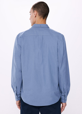 Голубой кэжуал, классическая рубашка однотонная Springfield