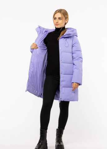 Сиреневая зимняя женская куртка No Brand