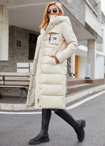Молочная зимняя куртка куртка-пальто SHEIN