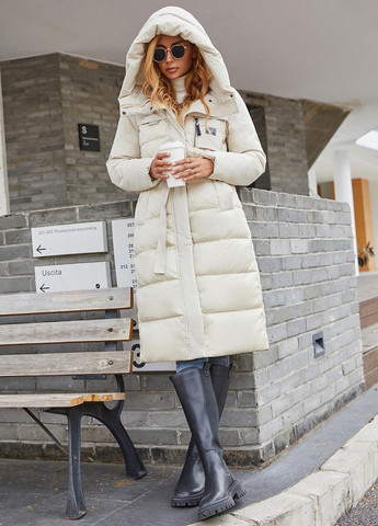 Молочная зимняя куртка куртка-пальто SHEIN