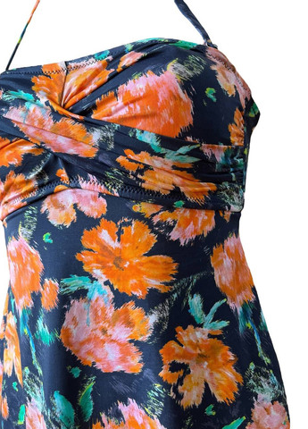 Комбинированный летний купальник слитный, купальник-платье Garnet Hill