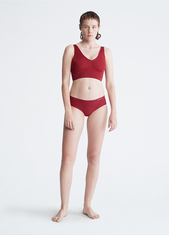 Красный топ бюстгальтер Calvin Klein без косточек нейлон, трикотаж