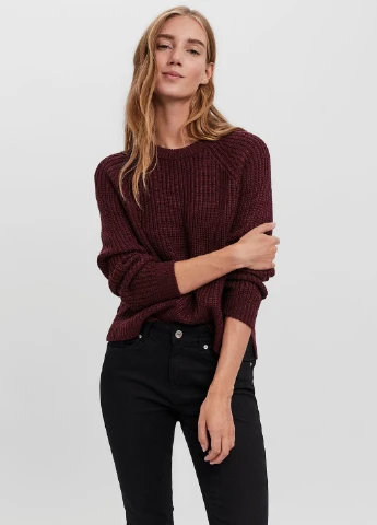 Бордовий демісезонний светр Vero Moda