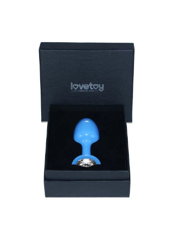 Анальная пробка с камнем в подарочной упаковке 8 см Lovetoy (253486717)