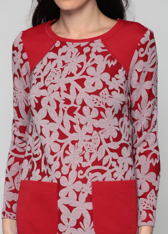 Красное кэжуал платье Stefanie L с абстрактным узором