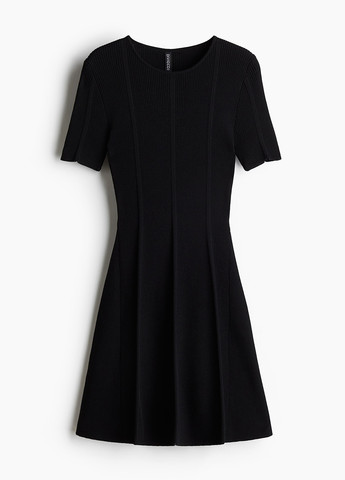Чорна кежуал сукня H&M однотонна