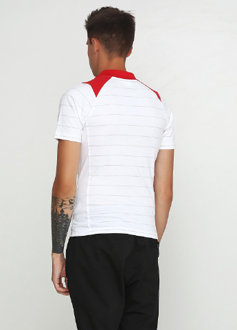 Белая футболка-поло для мужчин Umbro в полоску