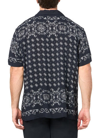 Черная кэжуал рубашка с абстрактным узором Guess