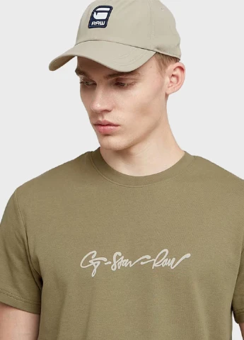Оливковая футболка G-Star Raw