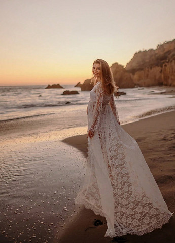 Білий кежуал сукня для вагітних в стилі армпір SHEIN однотонна