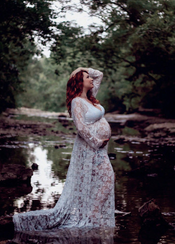 Білий кежуал сукня для вагітних в стилі армпір SHEIN однотонна