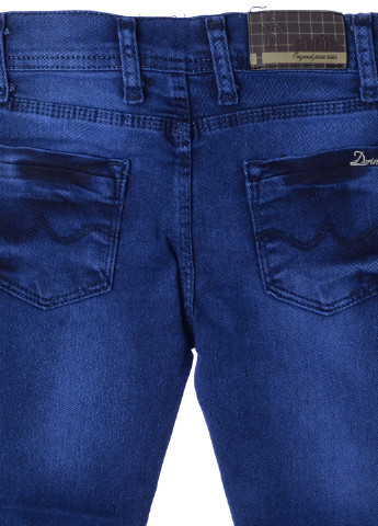 Синие демисезонные со средней талией джинсы Derin