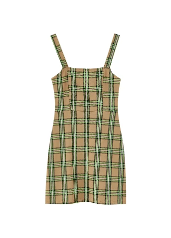 Сукня демісезон,бежевий-чорний-зелений, Pull & Bear (244438092)