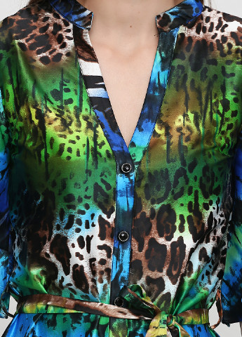 Зеленое кэжуал платье а-силуэт Imperial с абстрактным узором
