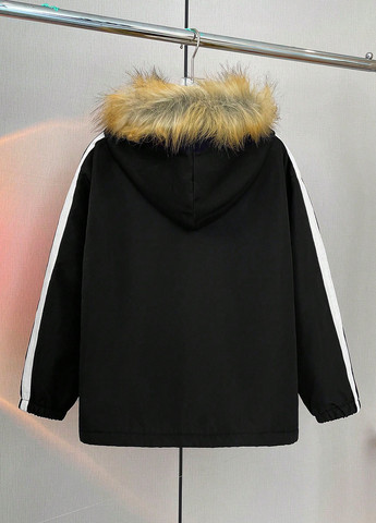 Чорна зимня куртка SHEIN