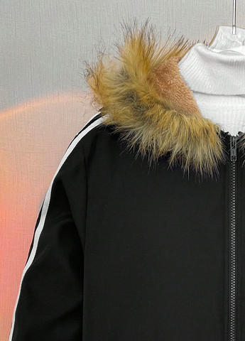 Чорна зимня куртка SHEIN