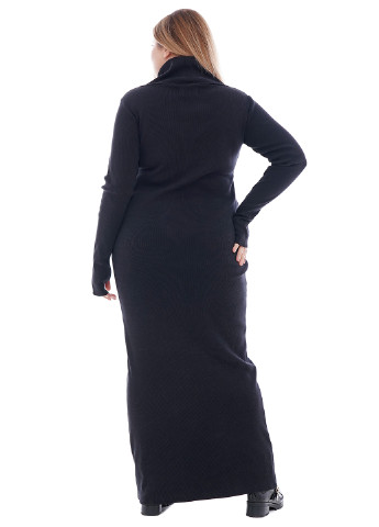 Комбинированное кэжуал платье платье - водолазка AURA однотонное