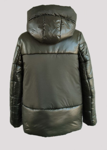 Оливкова (хакі) демісезонна жіноча демісезонна куртка прямого крою laima хакі Fashion