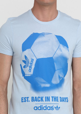 Голубая демисезонная футболка adidas