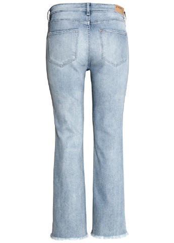 Светло-голубые демисезонные клеш джинсы H&M