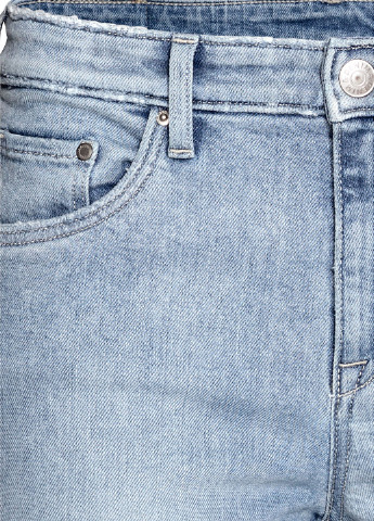 Джинси H&M кльош однотонні світло блакитні джинсові бавовна