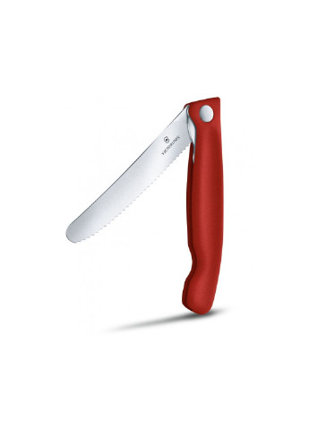 Кухонный нож SwissClassic Foldable Paring 11 см Serrated Red (6.7831.FB) Victorinox (254079663)
