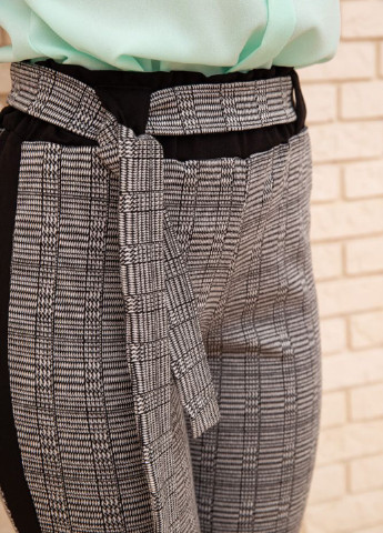 Черно-белые кэжуал демисезонные укороченные, зауженные брюки Ager