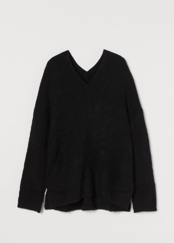 Чорний зимовий светр оверсайз H&M