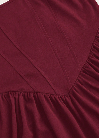 Бордова кежуал сукня кльош SHEIN однотонна