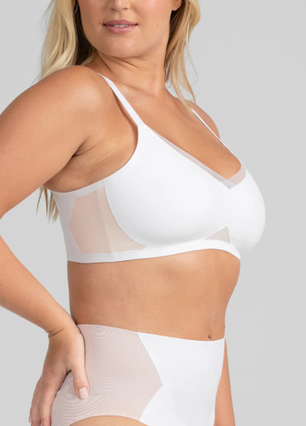 Білий безшовний бюстгальтер Honeylove без кісточок нейлон