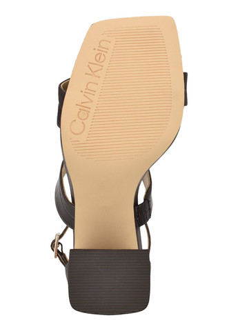 Коричневые босоножки Calvin Klein с ремешком с тиснением