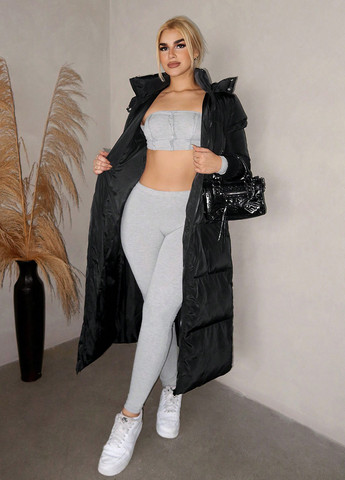 Черная зимняя куртка SHEIN