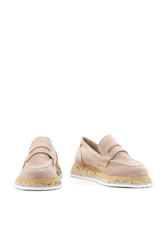 Le'BERDES Туфли лоферы бежевый з натуральная замша, украина — лето (294097573)