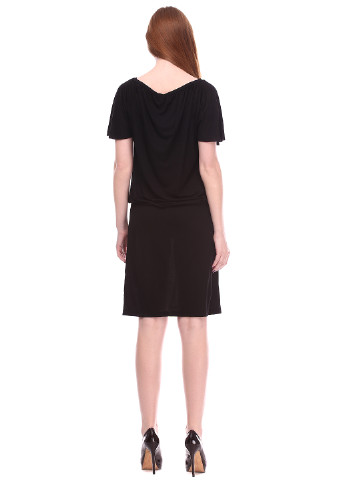 Черное кэжуал платье с коротким рукавом Only однотонное