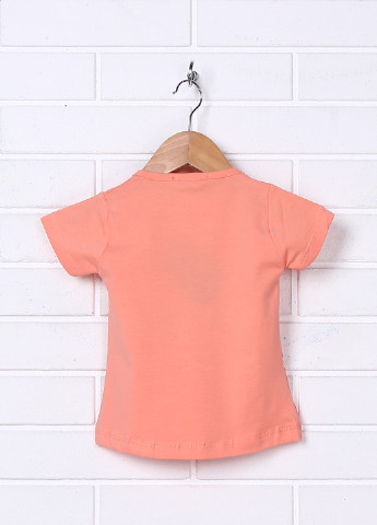Персиковая летняя футболка с коротким рукавом Keskin
