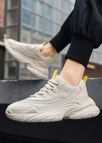 Серо-бежевые демисезонные кроссовки SHEIN