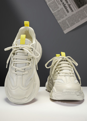 Серо-бежевые демисезонные кроссовки SHEIN