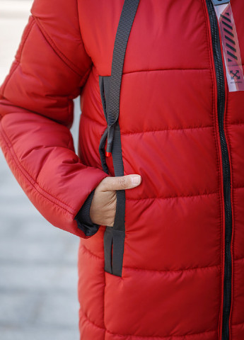 Червона зимня куртка-пальто одрі MioRichi