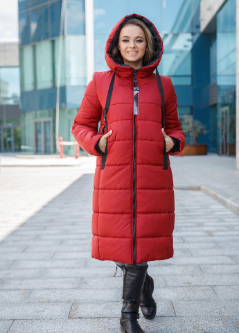 Червона зимня куртка-пальто одрі MioRichi