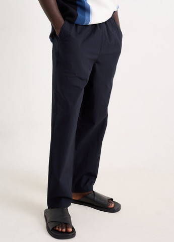 Темно-синие кэжуал демисезонные прямые брюки C&A