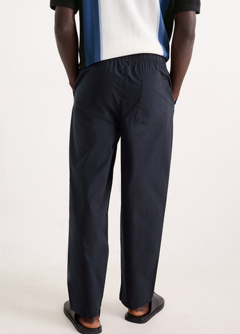 Темно-синие кэжуал демисезонные прямые брюки C&A